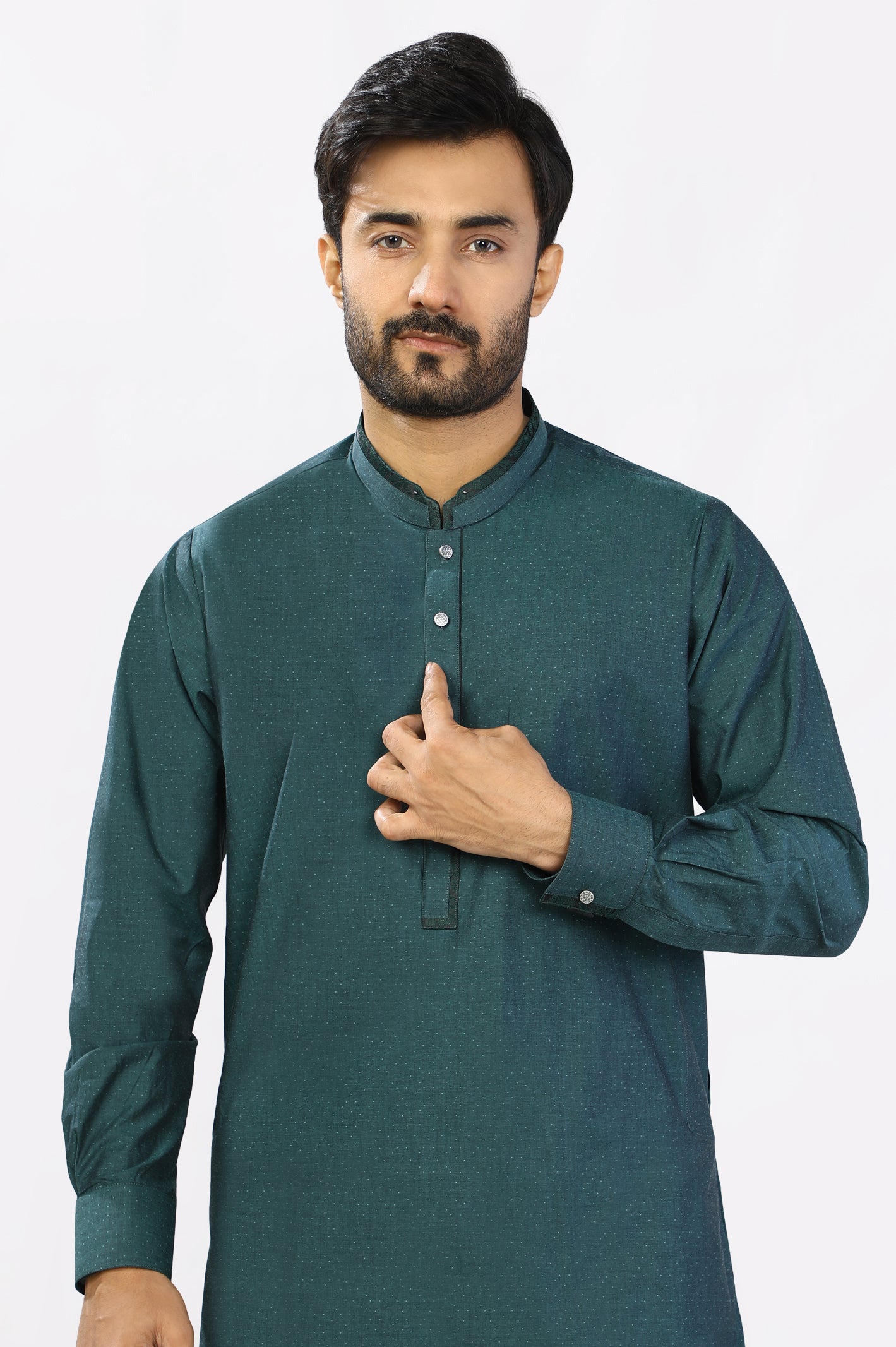 Green Cotton Shalwar Kameez