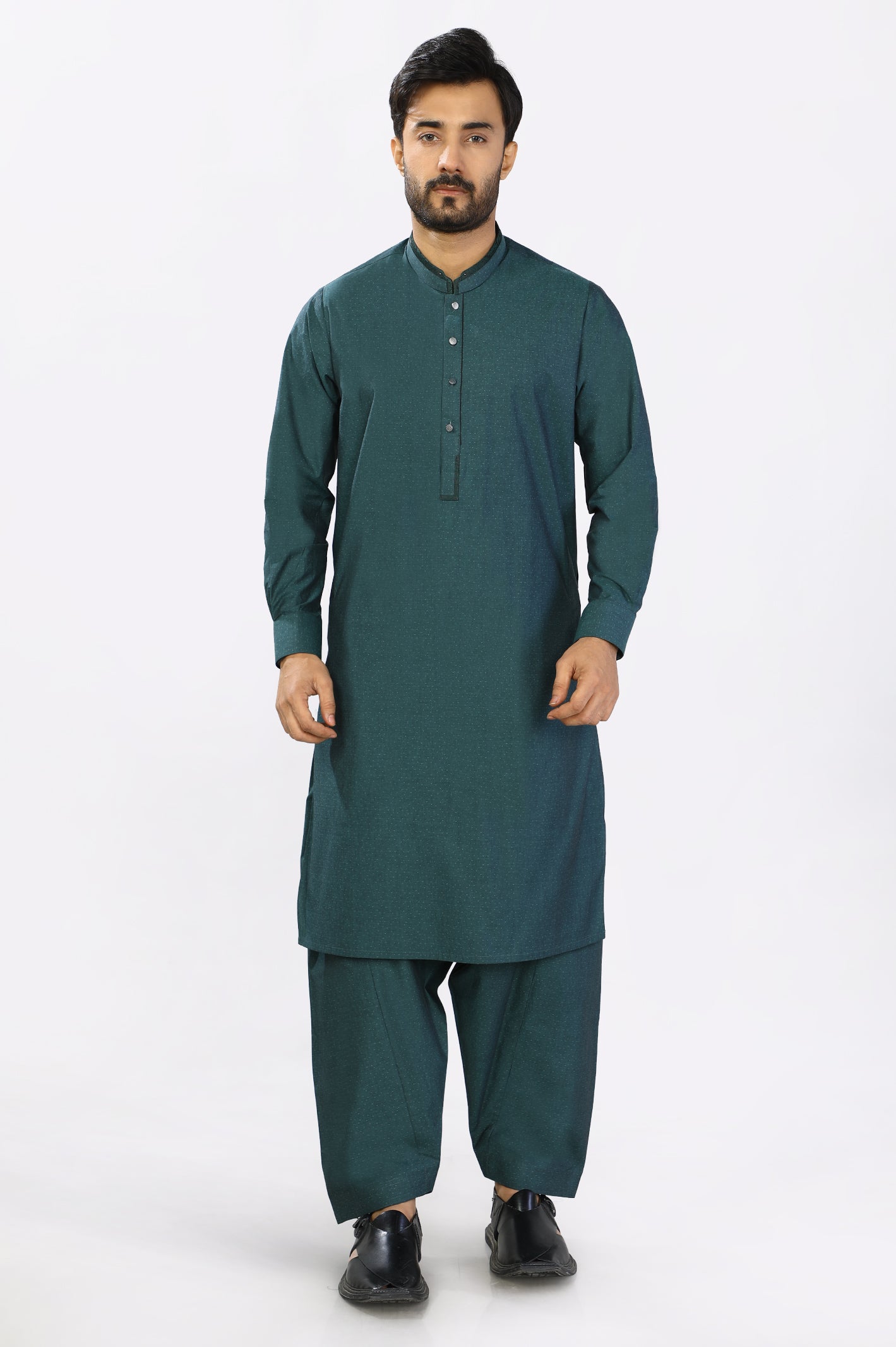 Green Cotton Shalwar Kameez – Diners Pakistan