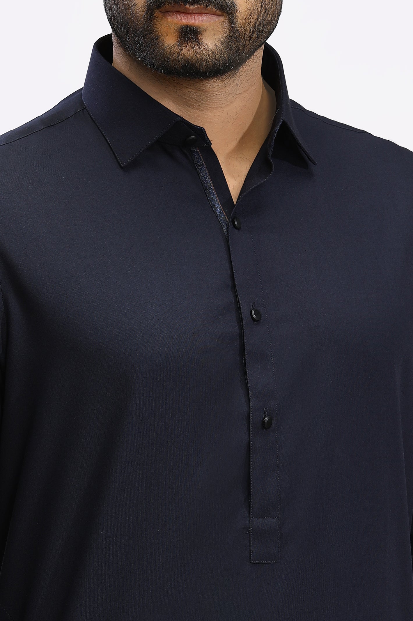 Navy Blue Wash & Wear Shalwar Kameez – Diners Pakistan