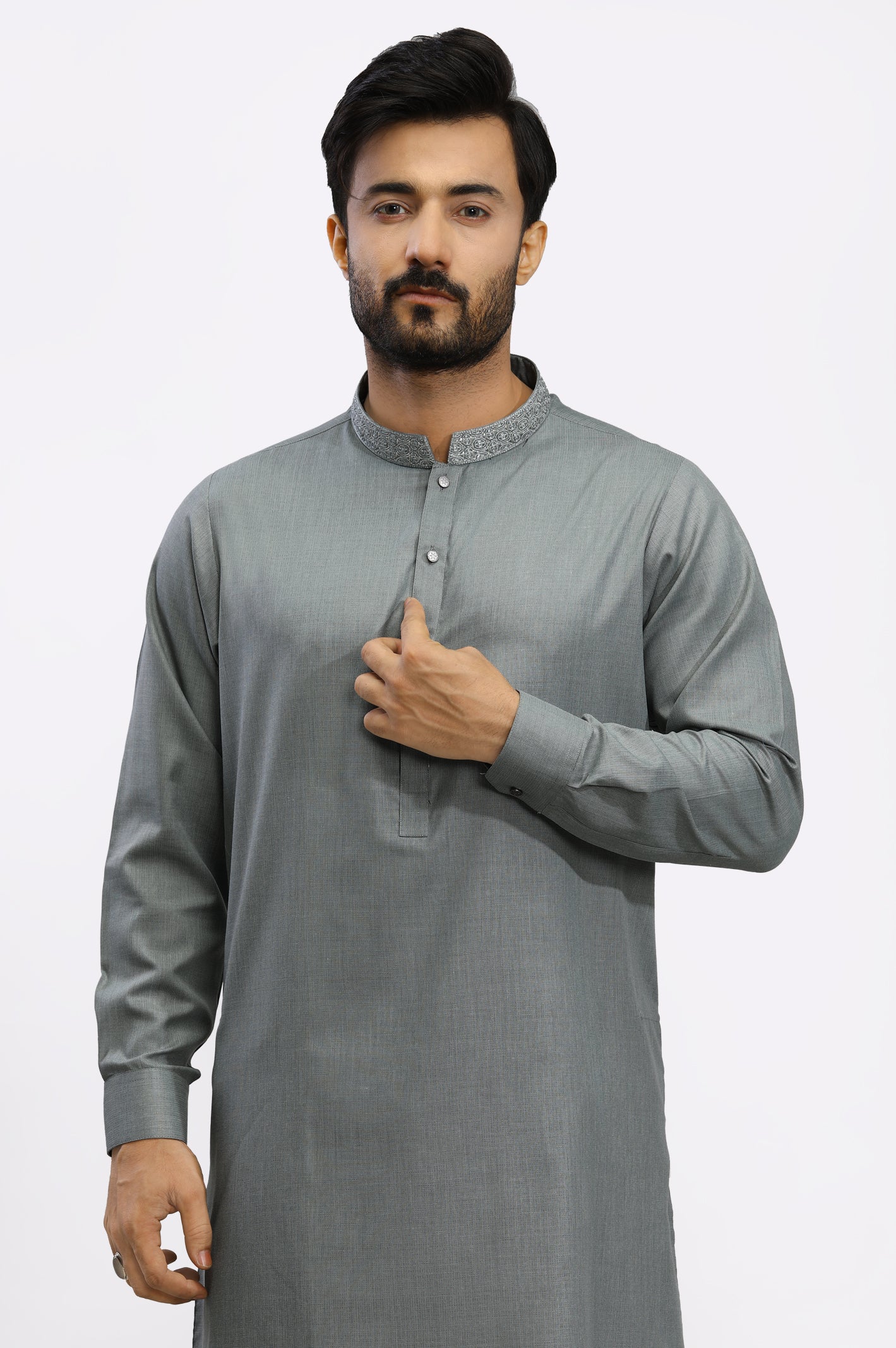 Grey Wash & Wear Shalwar Kameez From Diners