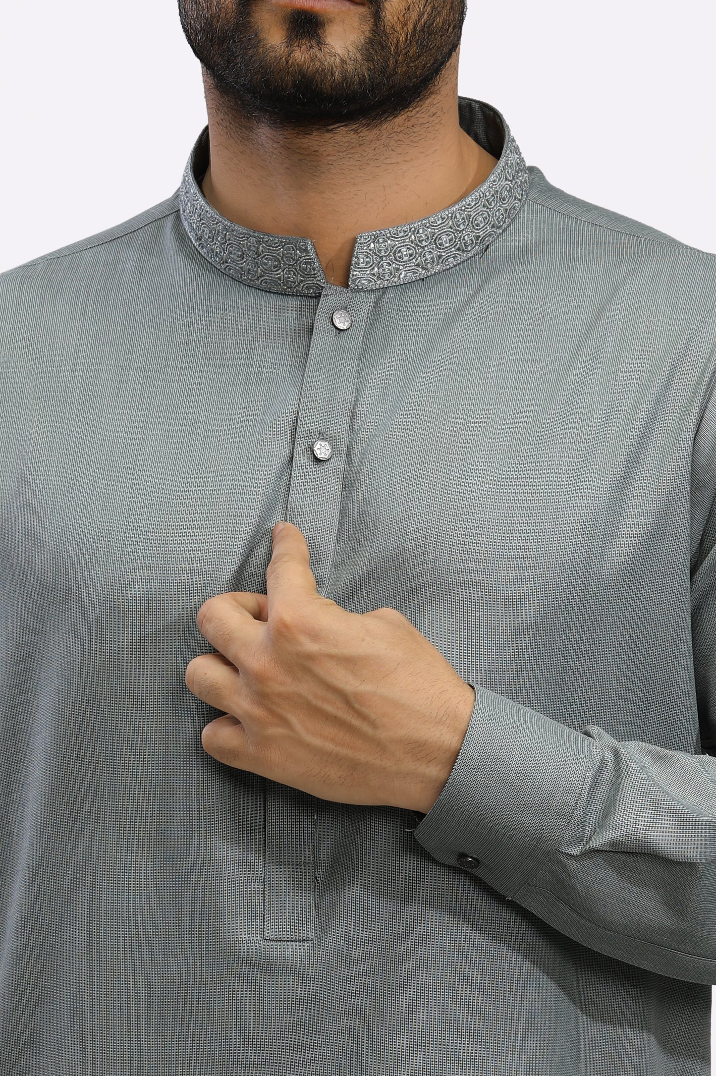 Grey Wash & Wear Shalwar Kameez From Diners