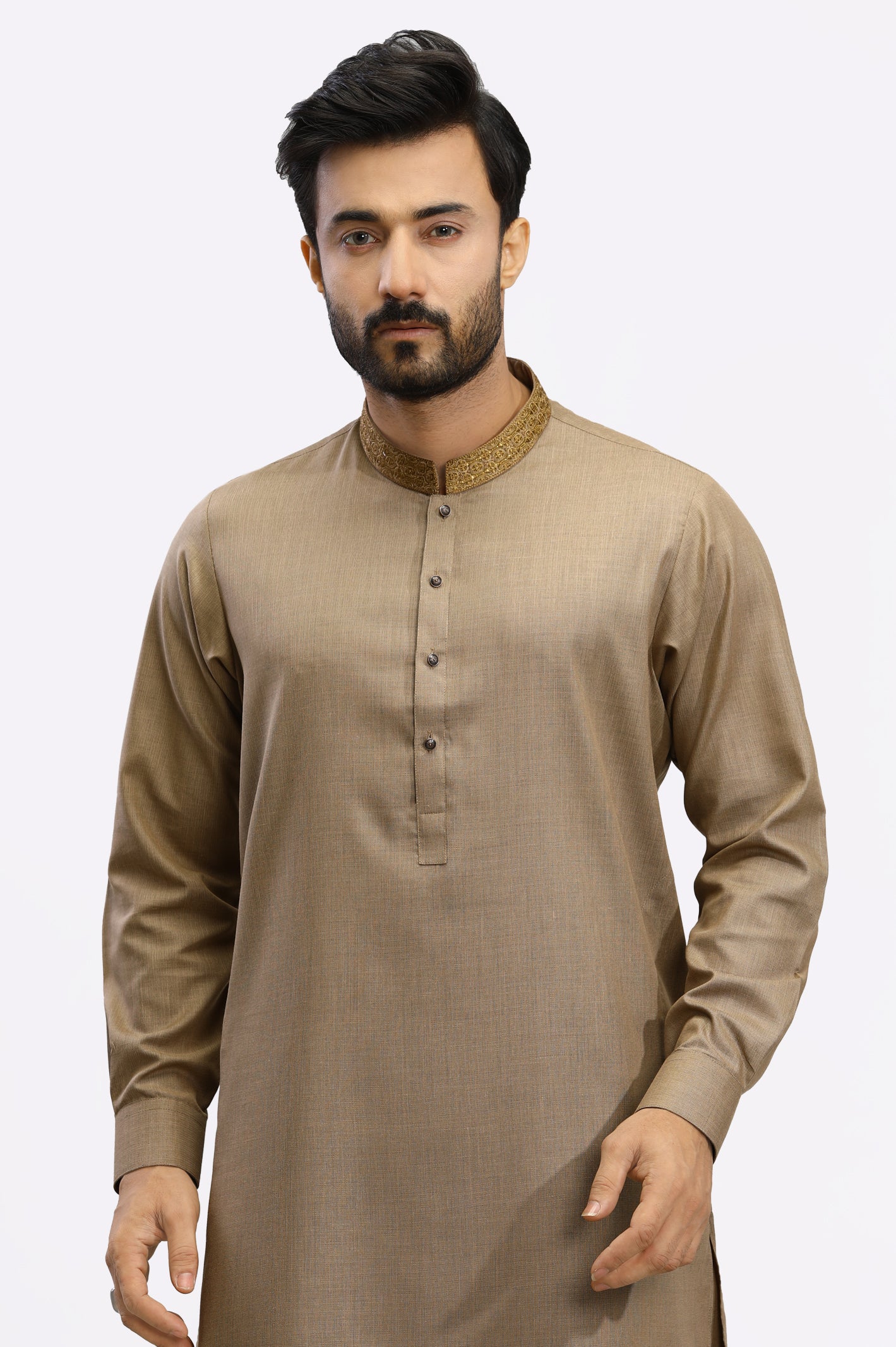 Mustard Wash & Wear Shalwar Kameez From Diners