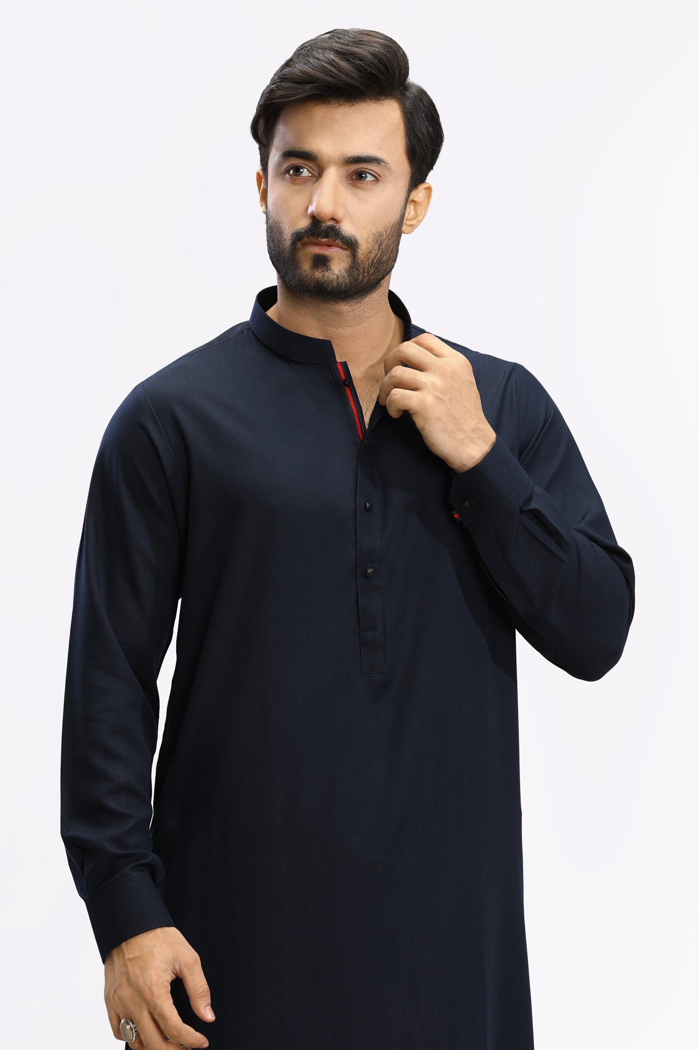 Navy Blue Wash & Wear Shalwar Kameez – Diners Pakistan