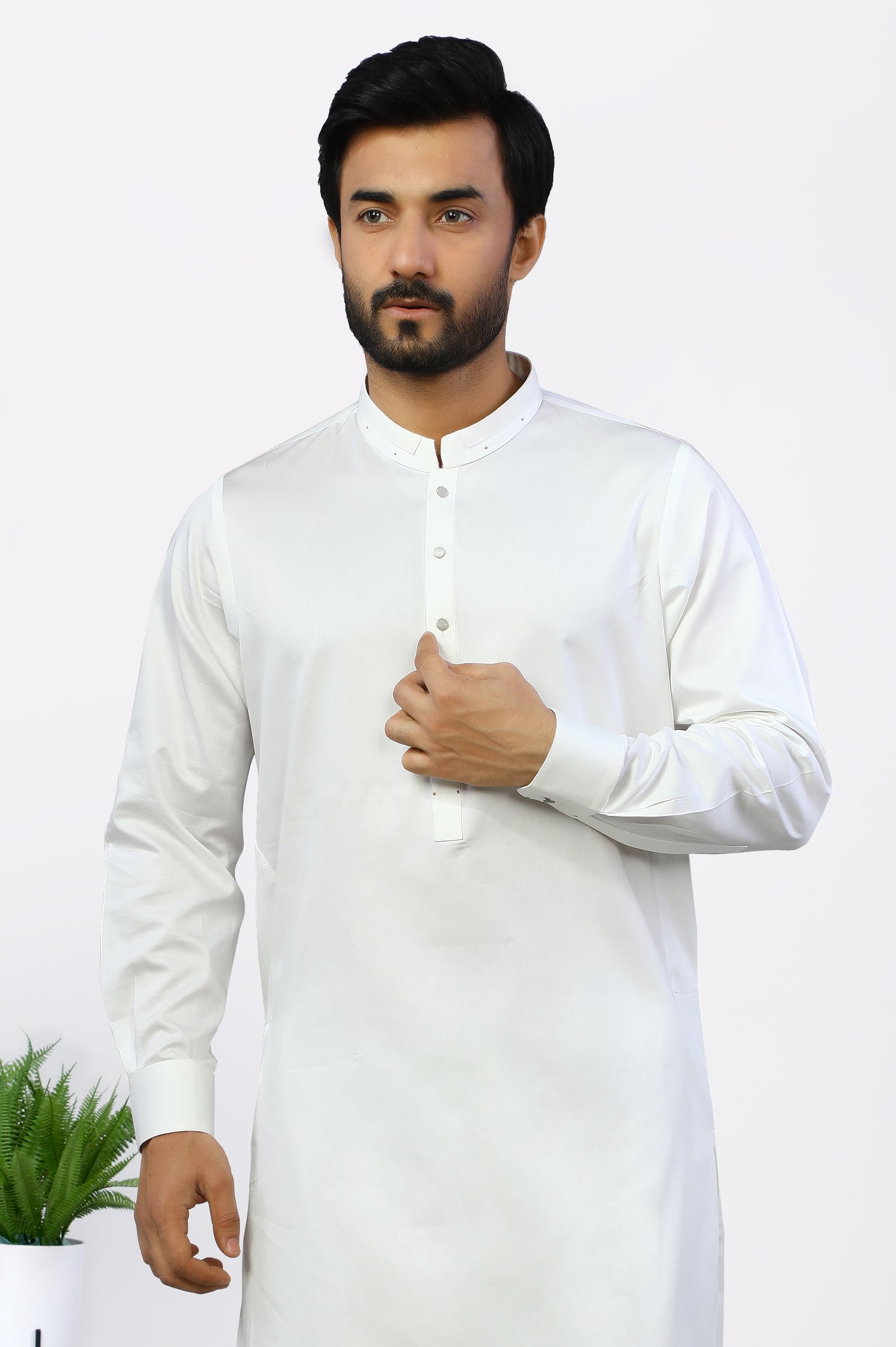 Off White Wash & Wear Shalwar Kameez From Diners