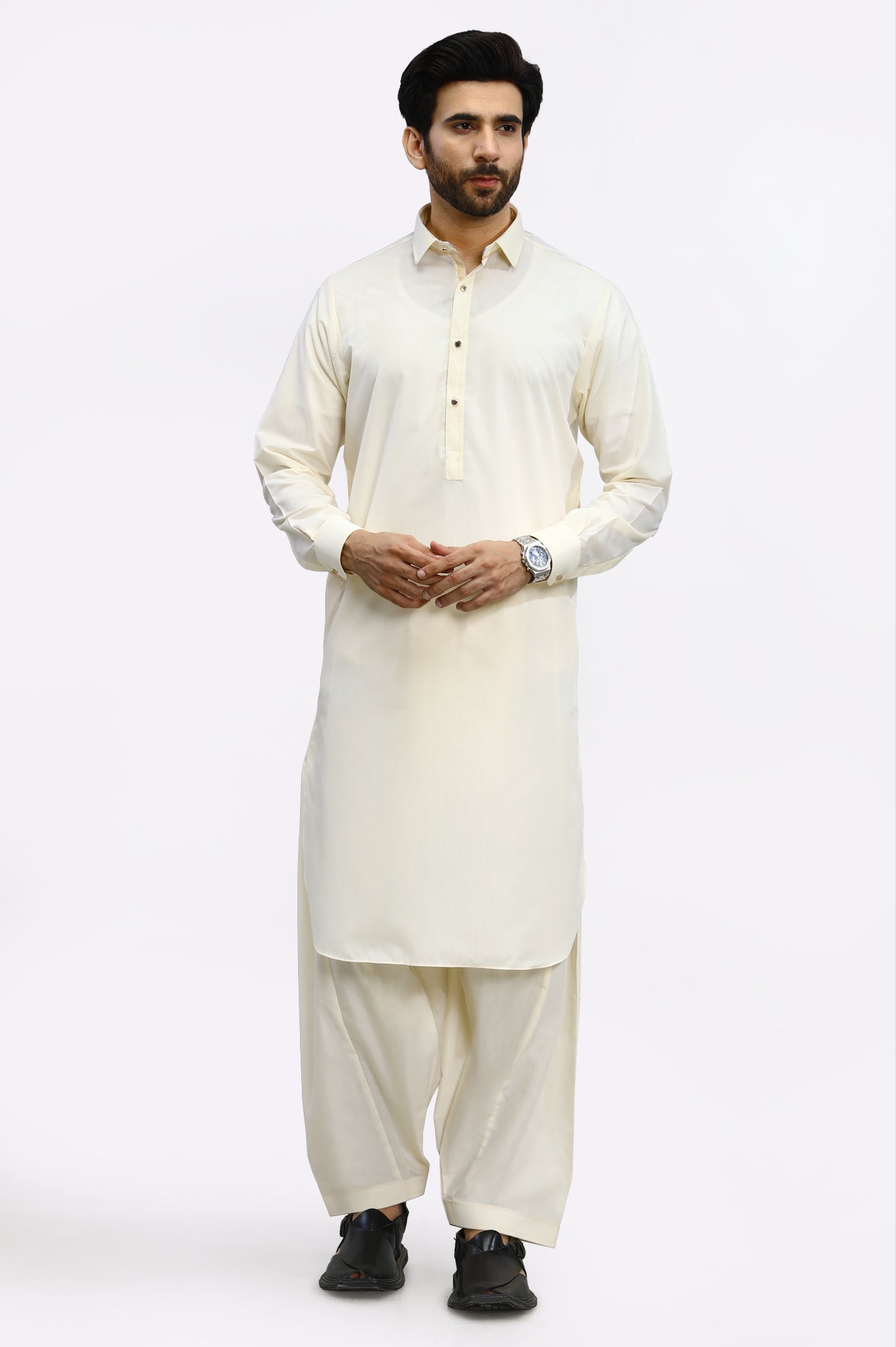 Cream Blended Shalwar Kameez From Diners