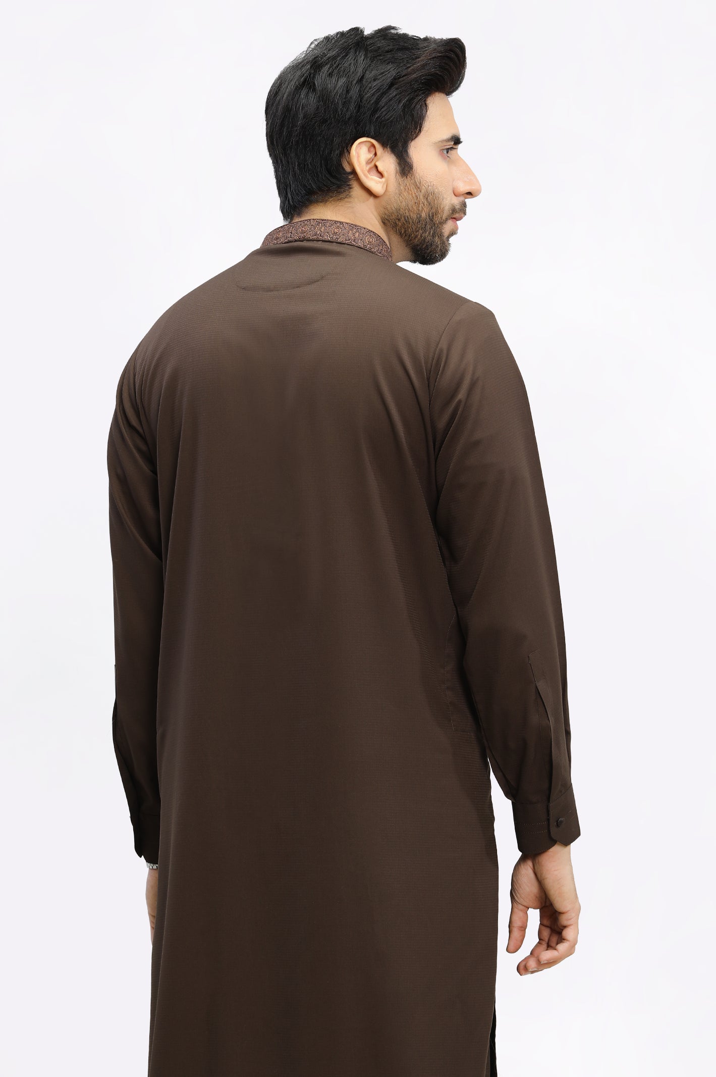 Shalwar Kameez Mens Chocolate Brown Blended