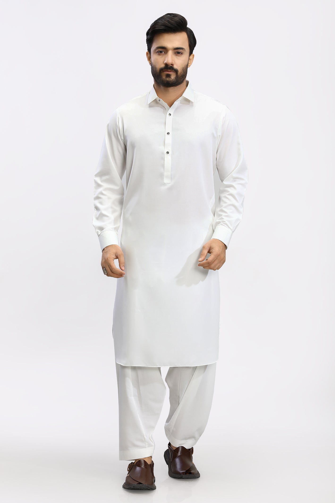 Off White Wash & Wear Shalwar Kameez From Diners