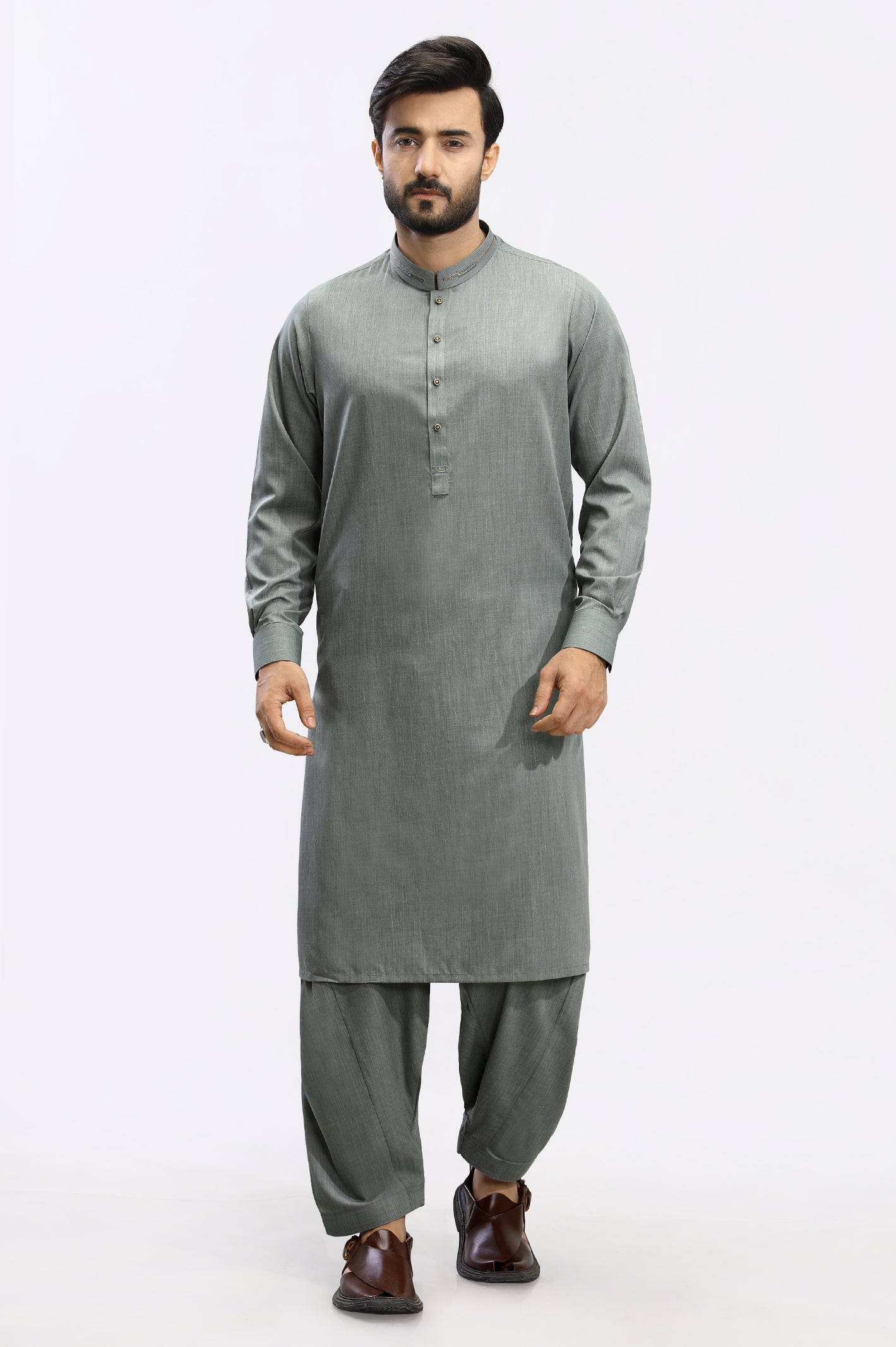 Green Wash & Wear Shalwar Kameez From Diners