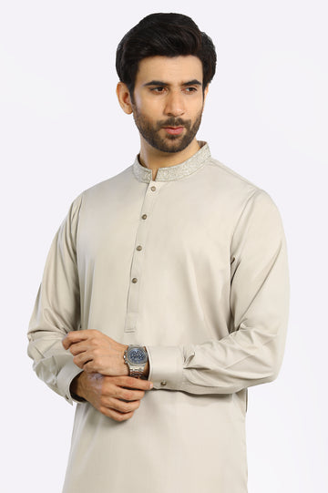 Beige Rayon Blend Shalwar Kameez From Diners