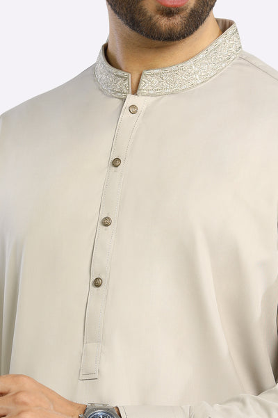 Beige Rayon Blend Shalwar Kameez From Diners