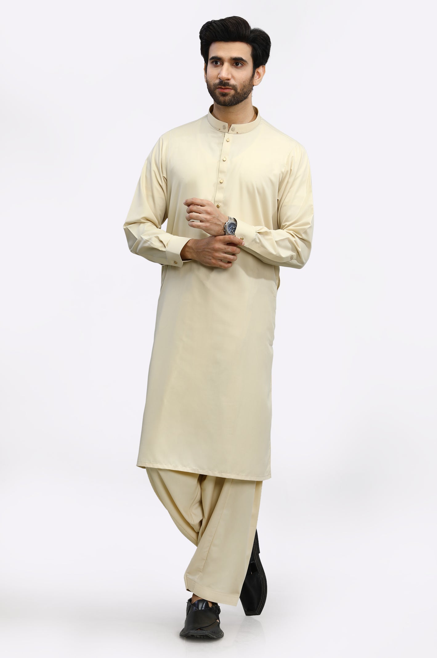 Shalwar Kameez Dark Fawn Blended