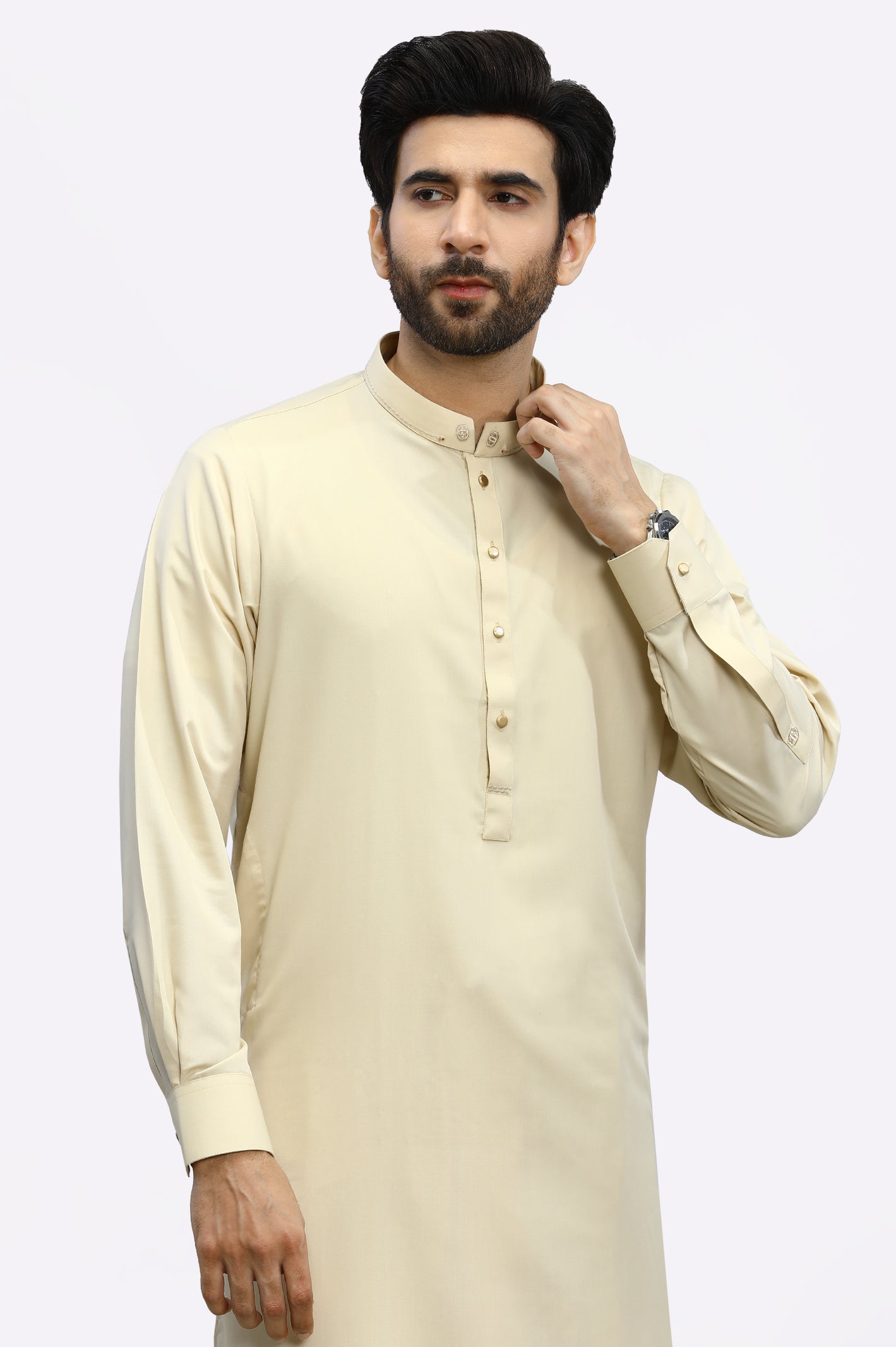 Dark Fawn Blended Shalwar Kameez