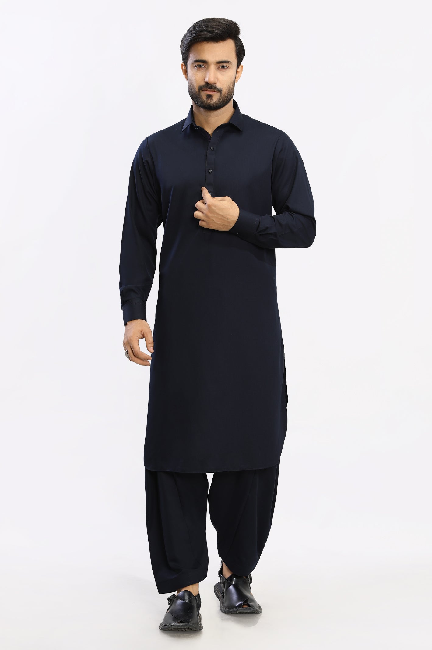 Navy Blue Shalwar Kameez From Diners