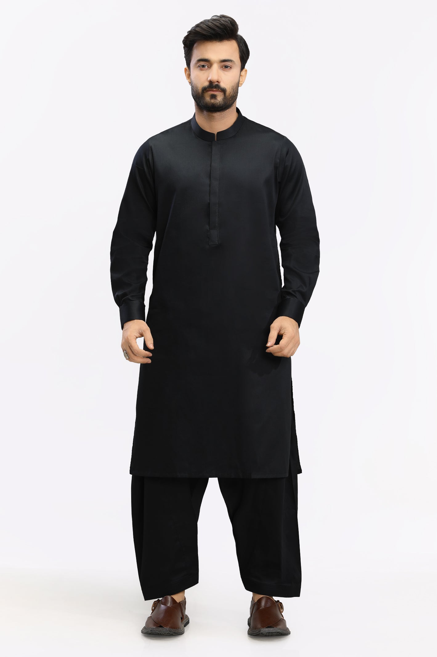 Black Wash & Wear Shalwar Kameez From Diners