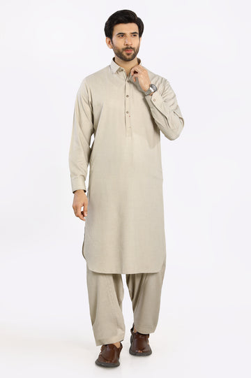 Beige Rayon Blend Shalwar Kameez From Diners