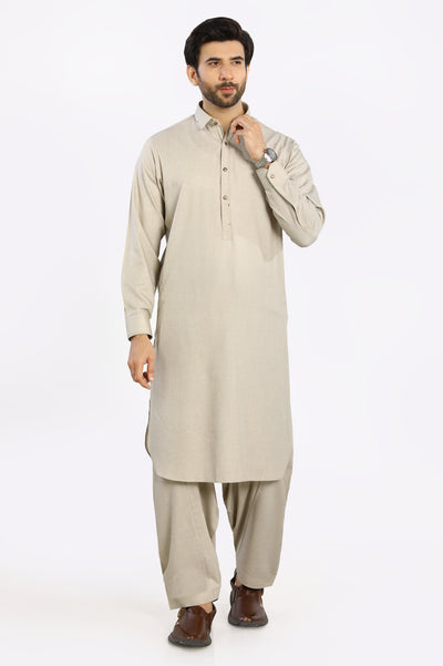 Beige Rayon Blend Shalwar Kameez From Diners