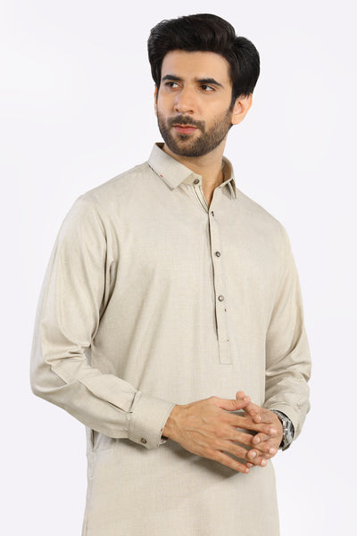 Beige Rayon Blend Shalwar Kameez From Diners