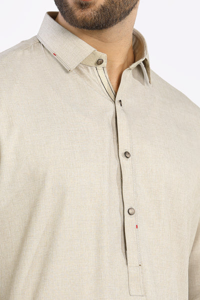 Beige Rayon Blend Shalwar Kameez From Diners