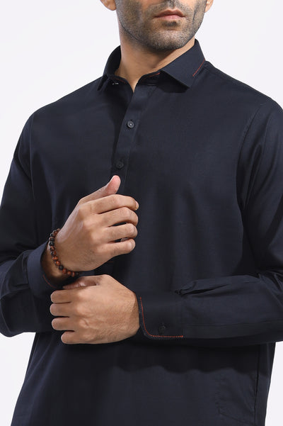 Black Cotton Shalwar Kameez for mens