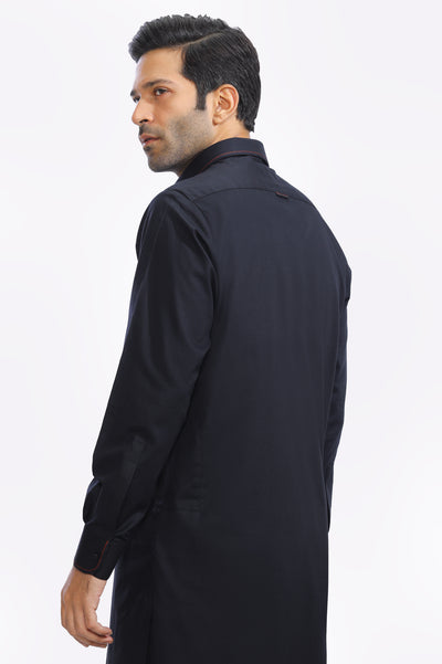 Mens Black Cotton Shalwar kameez 