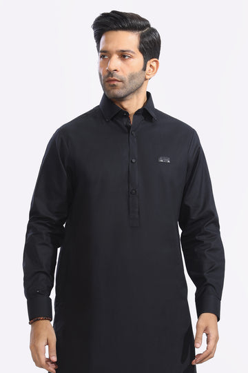 Black Cotton Shalwar Kameez