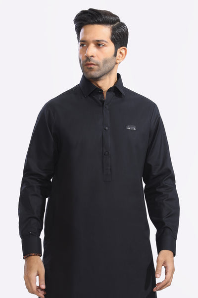 Black Cotton Shalwar Kameez
