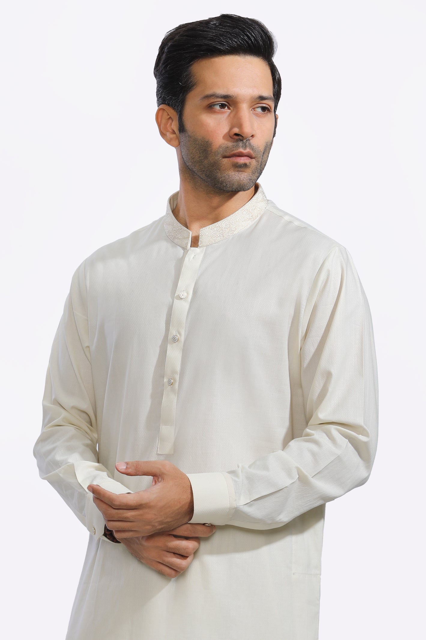 Fawn Cotton Shalwar Kameez