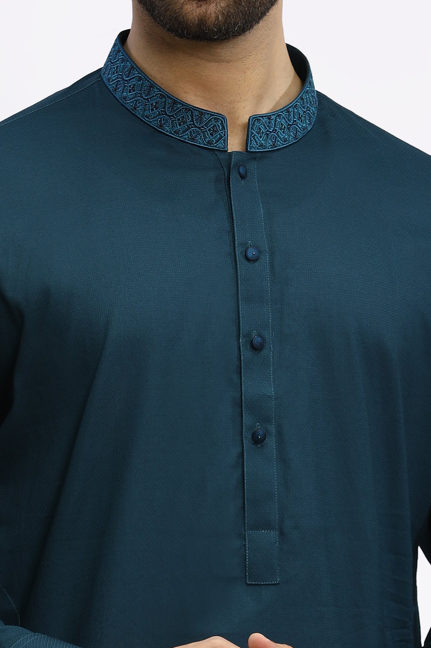 Teal Blended Shalwar Kameez From Diners