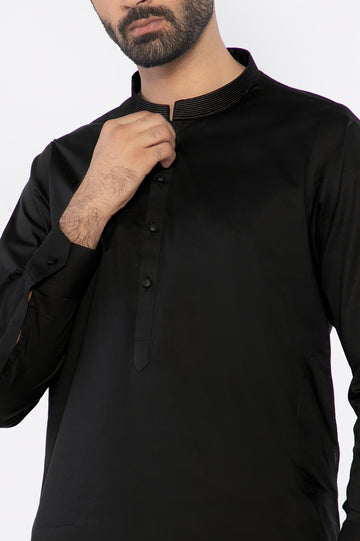 Black Cotton Shalwar Kameez From Diners