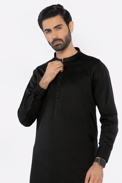 Black Cotton Shalwar Kameez