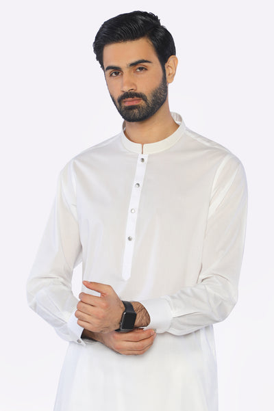 Off White Cotton Shalwar Kameez