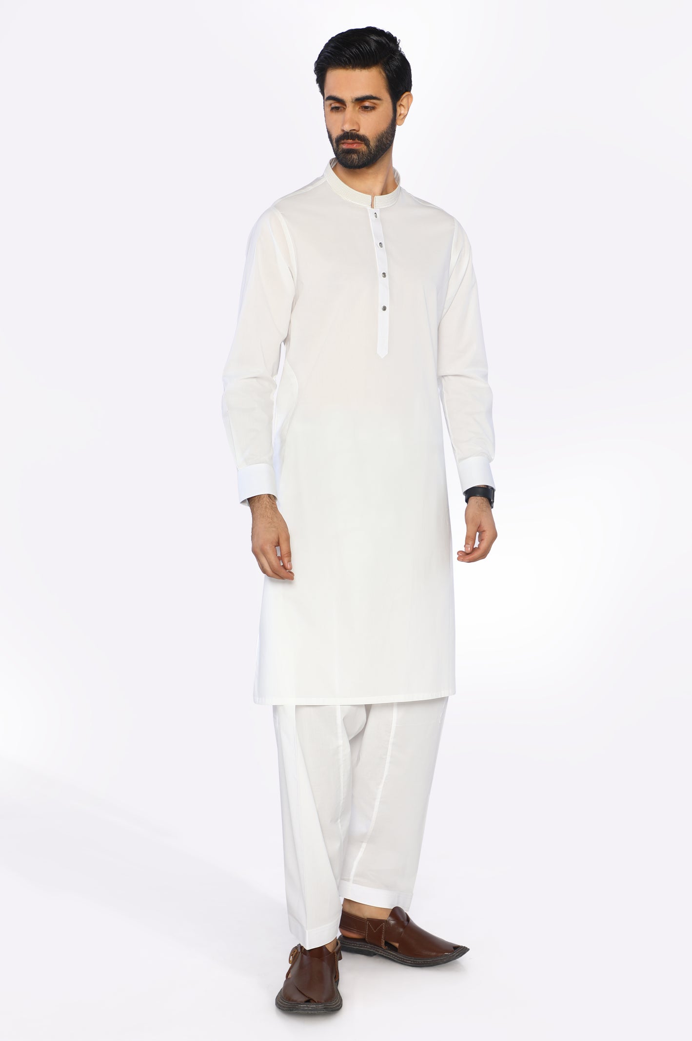 Off White Cotton Shalwar Kameez From Diners