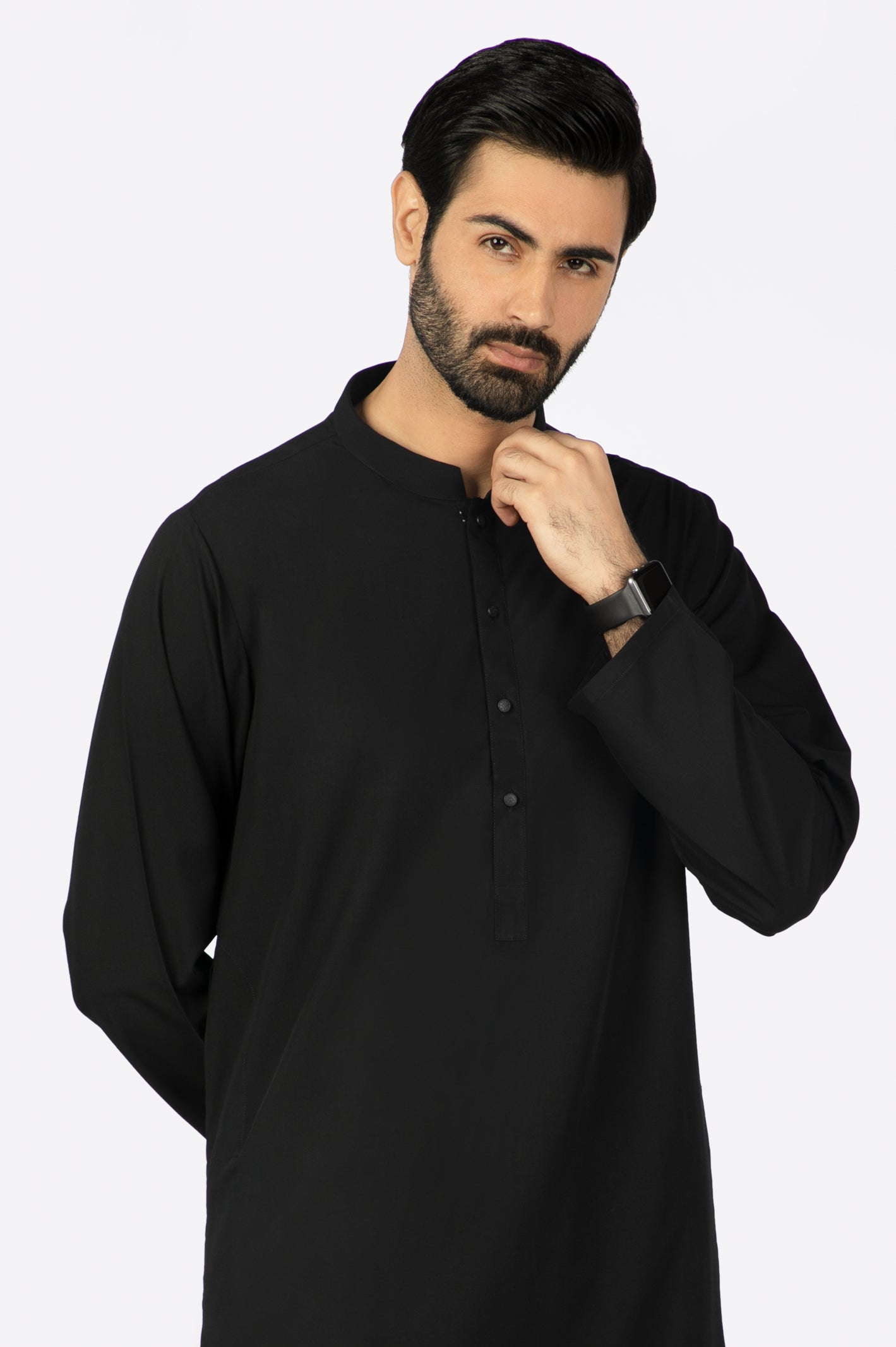 Black Wash & Wear Shalwar Kameez