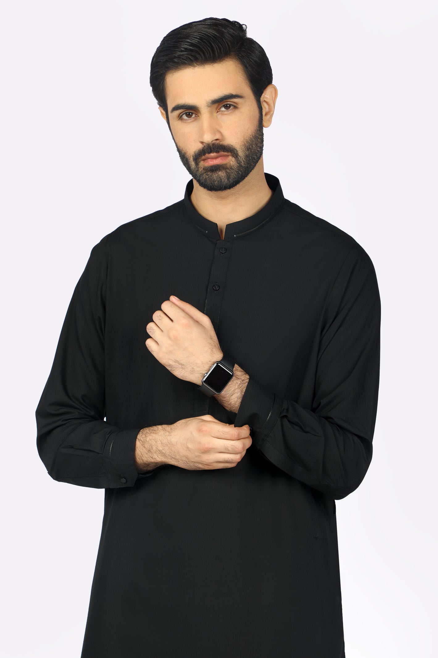 Black Wash & Wear Shalwar Kameez From Diners