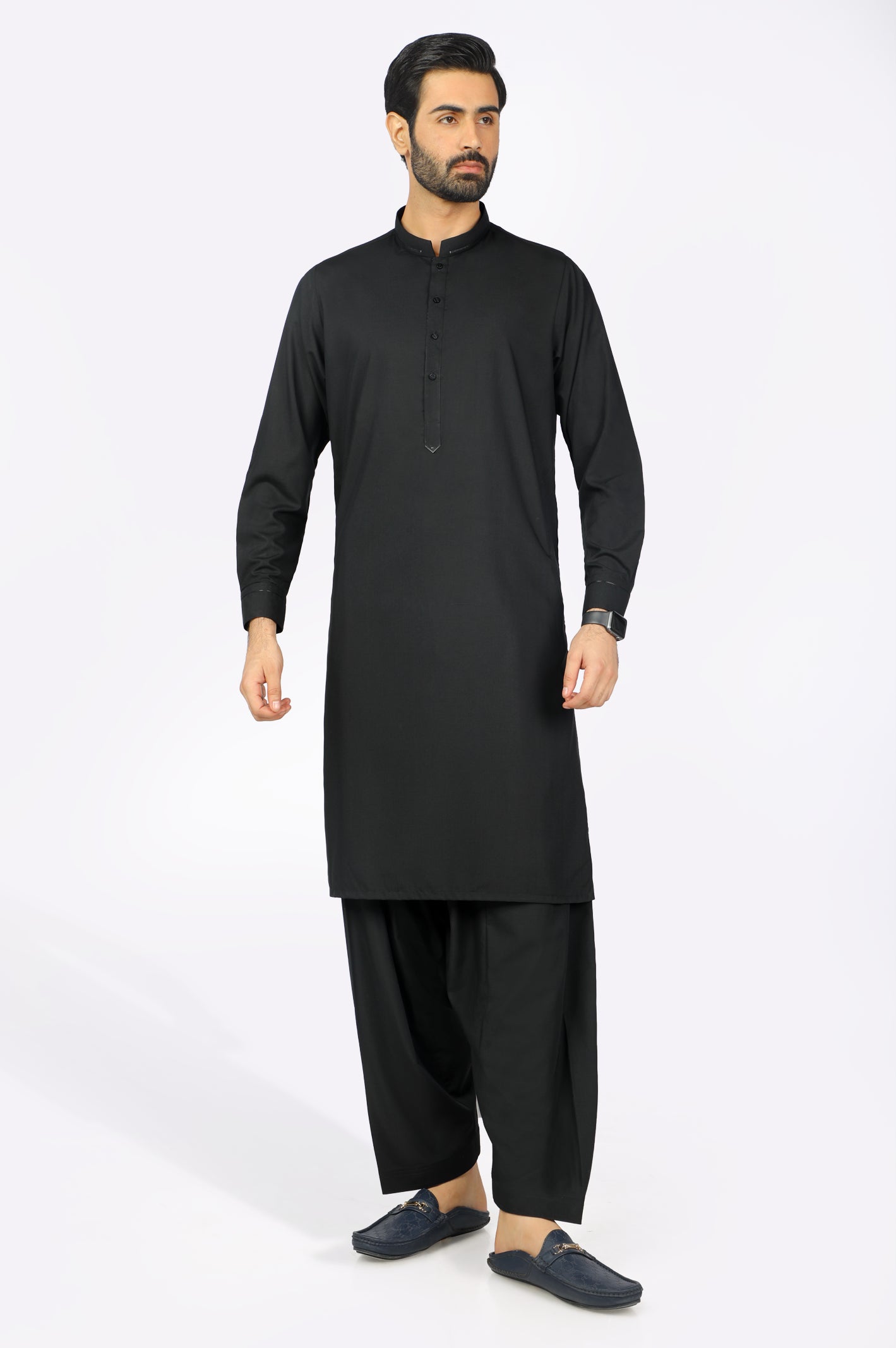 Black Wash & Wear Shalwar Kameez From Diners