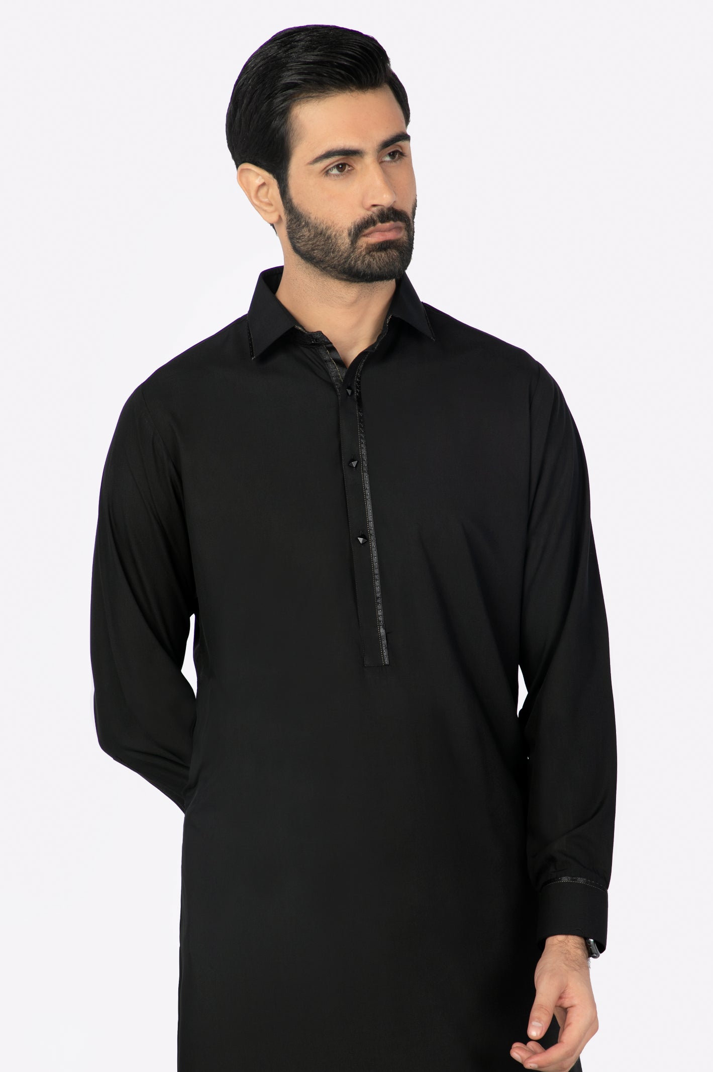 Black Wash & Wear Shalwar Kameez