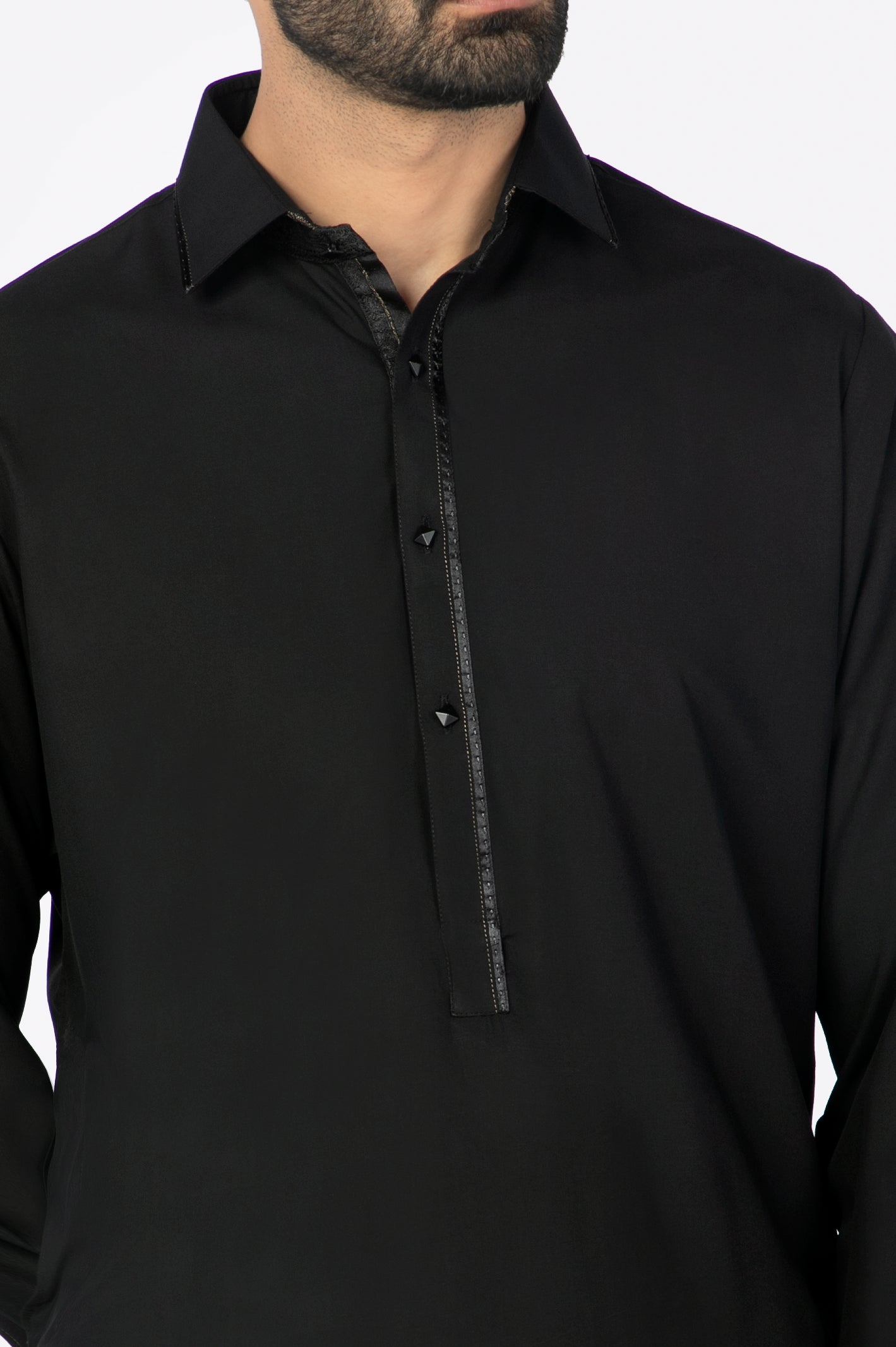 Black Wash & Wear Shalwar Kameez From Diners