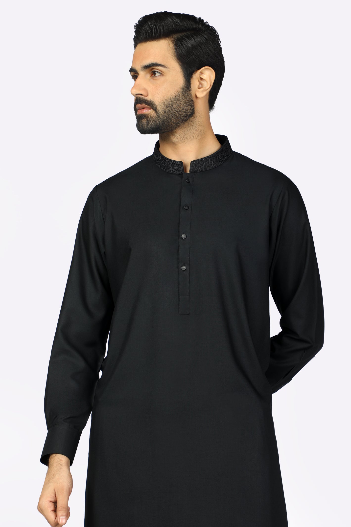 Black Wash & Wear Shalwar Kameez From Diners