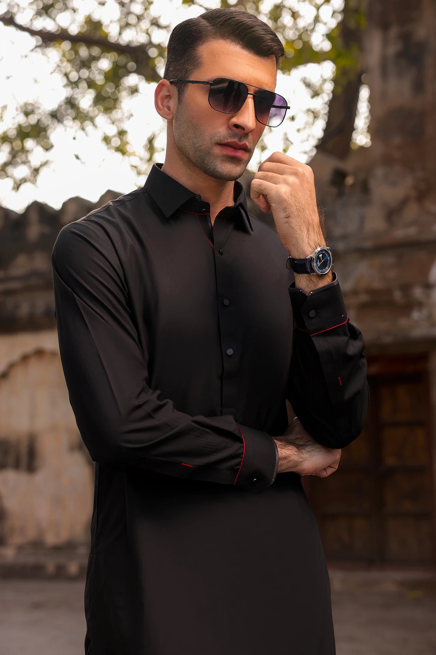 Black Wash & Wear Shalwar Kameez – Diners Pakistan