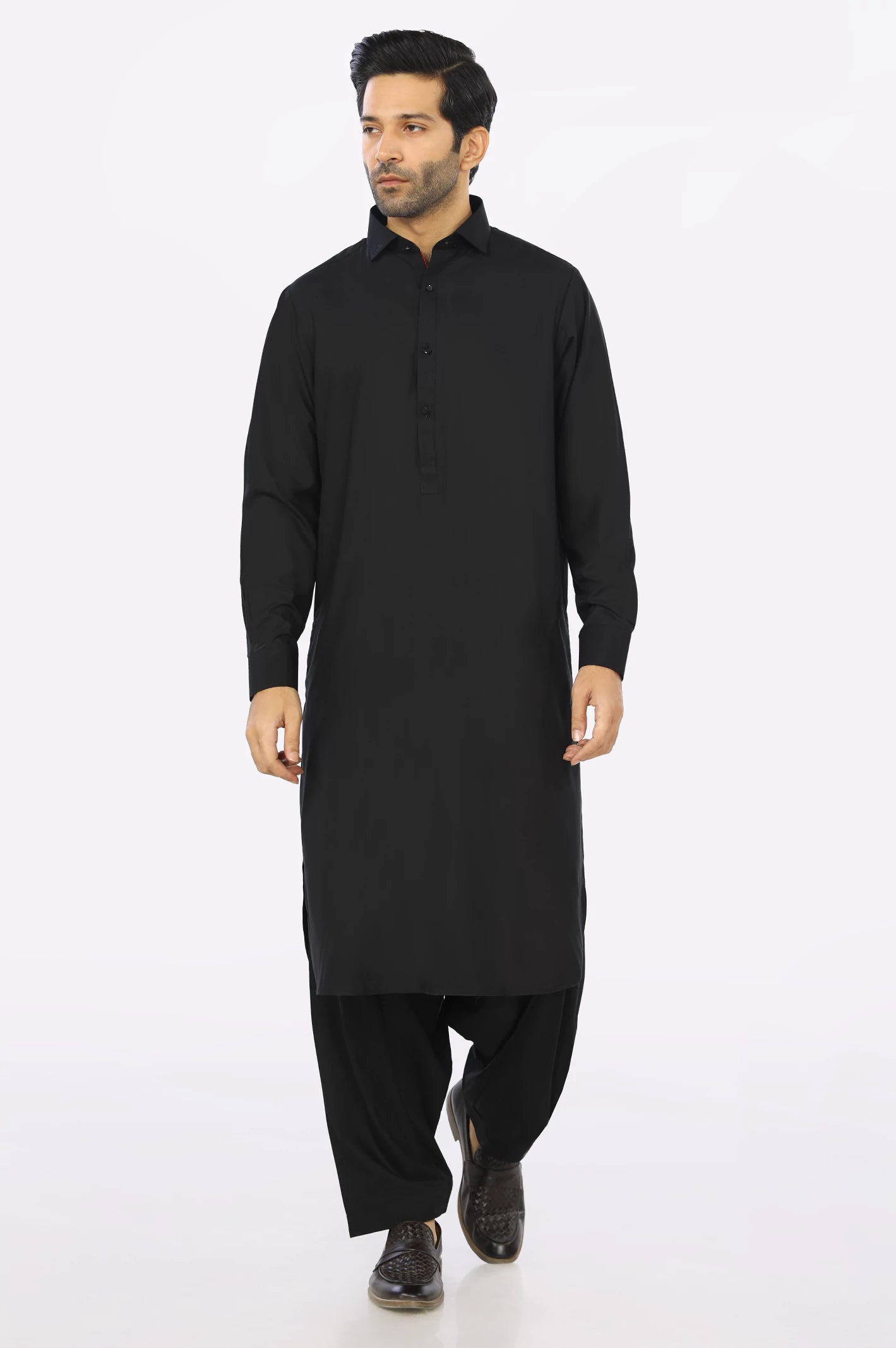 Black Wash & Wear Shalwar Kameez From Diners