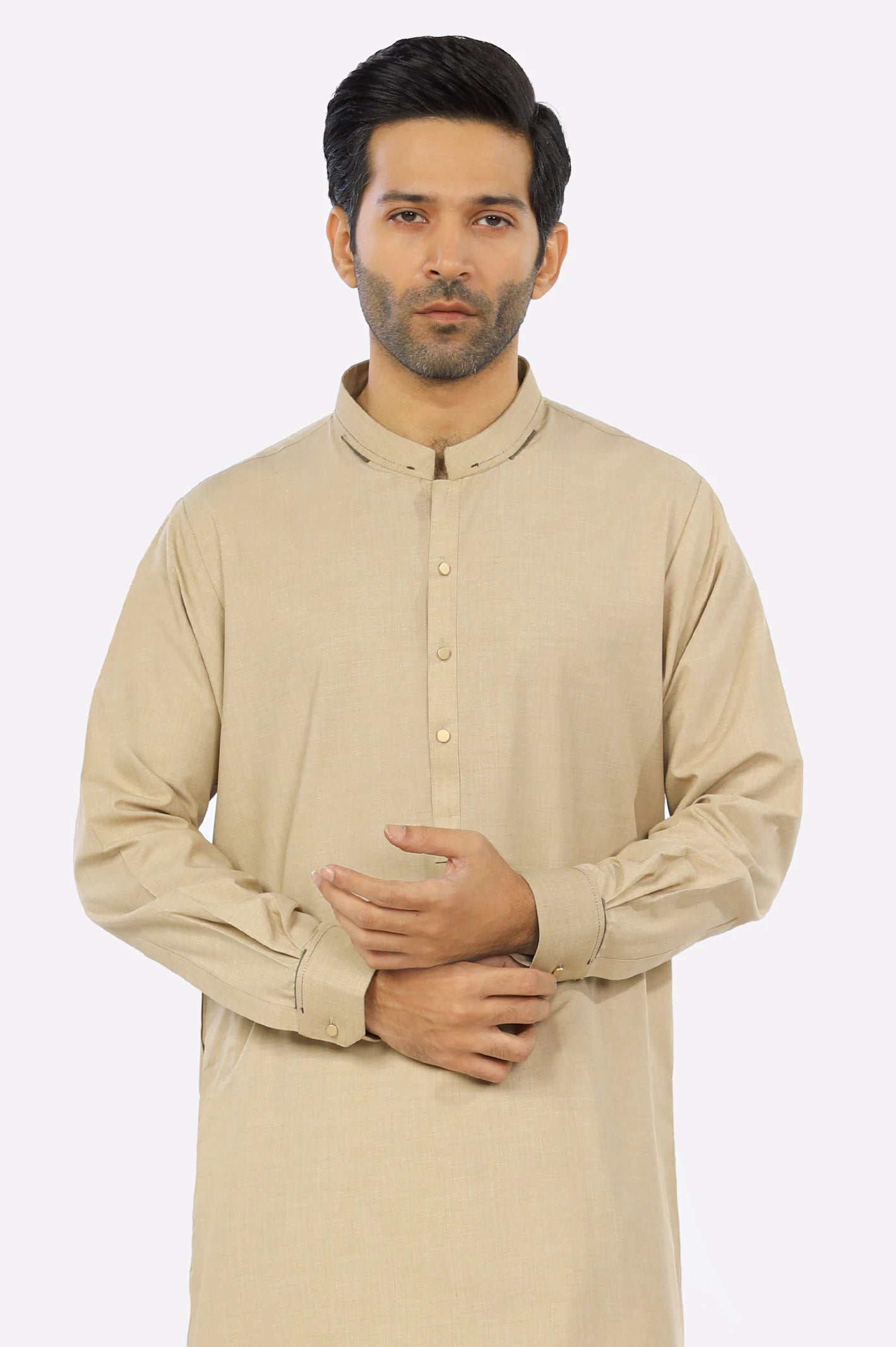 Fawn Wash & Wear Shalwar Kameez From Diners