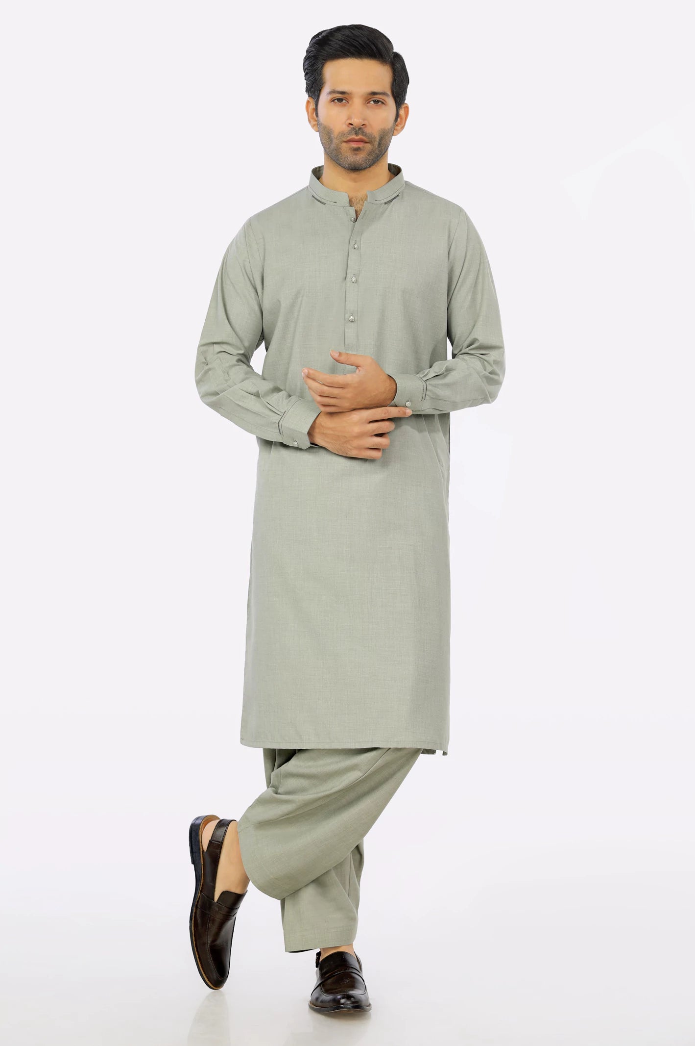 Light Green Wash & Wear Shalwar Kameez From Diners