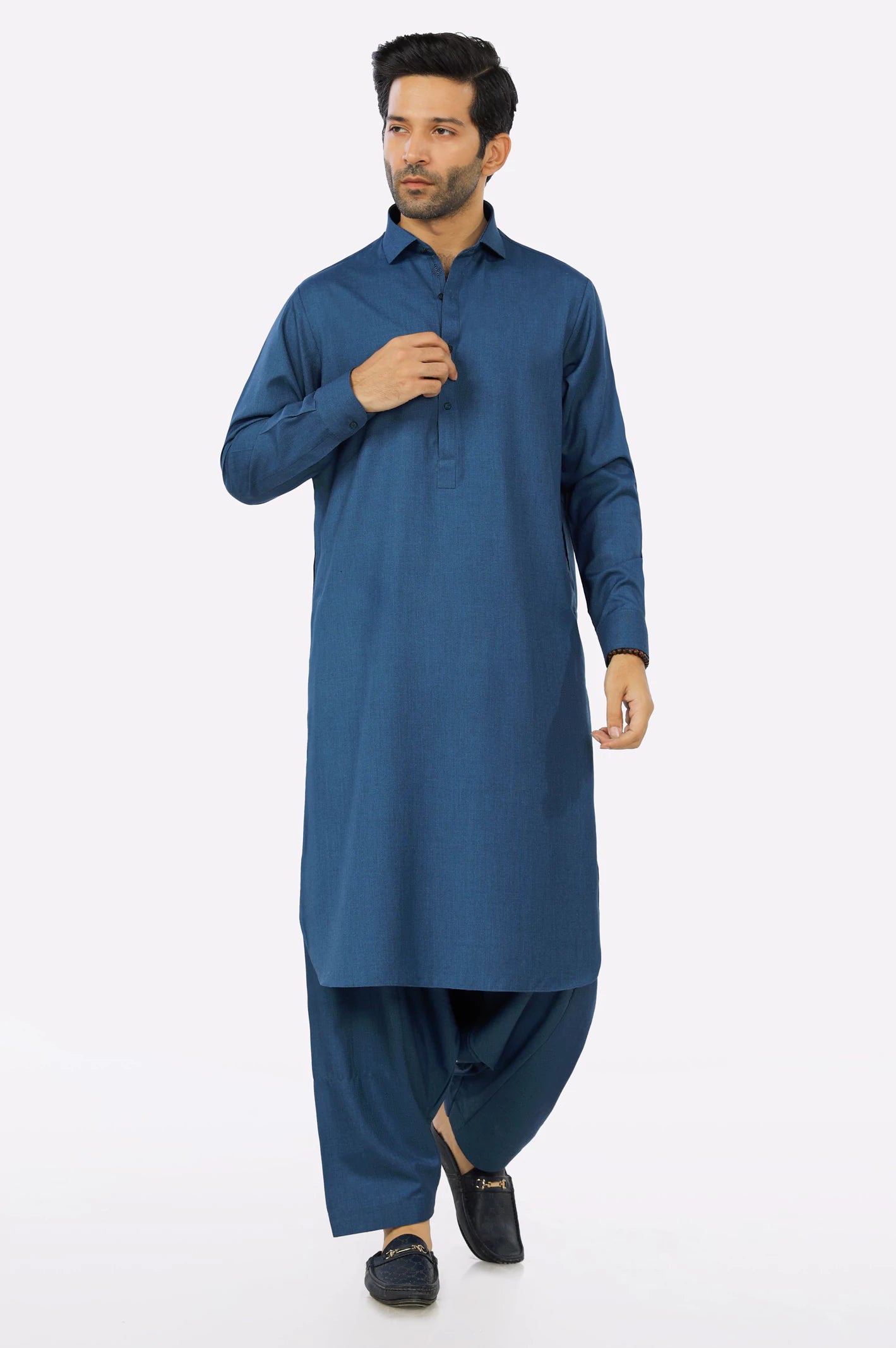 Royal Blue Wash & Wear Shalwar Kameez From Diners