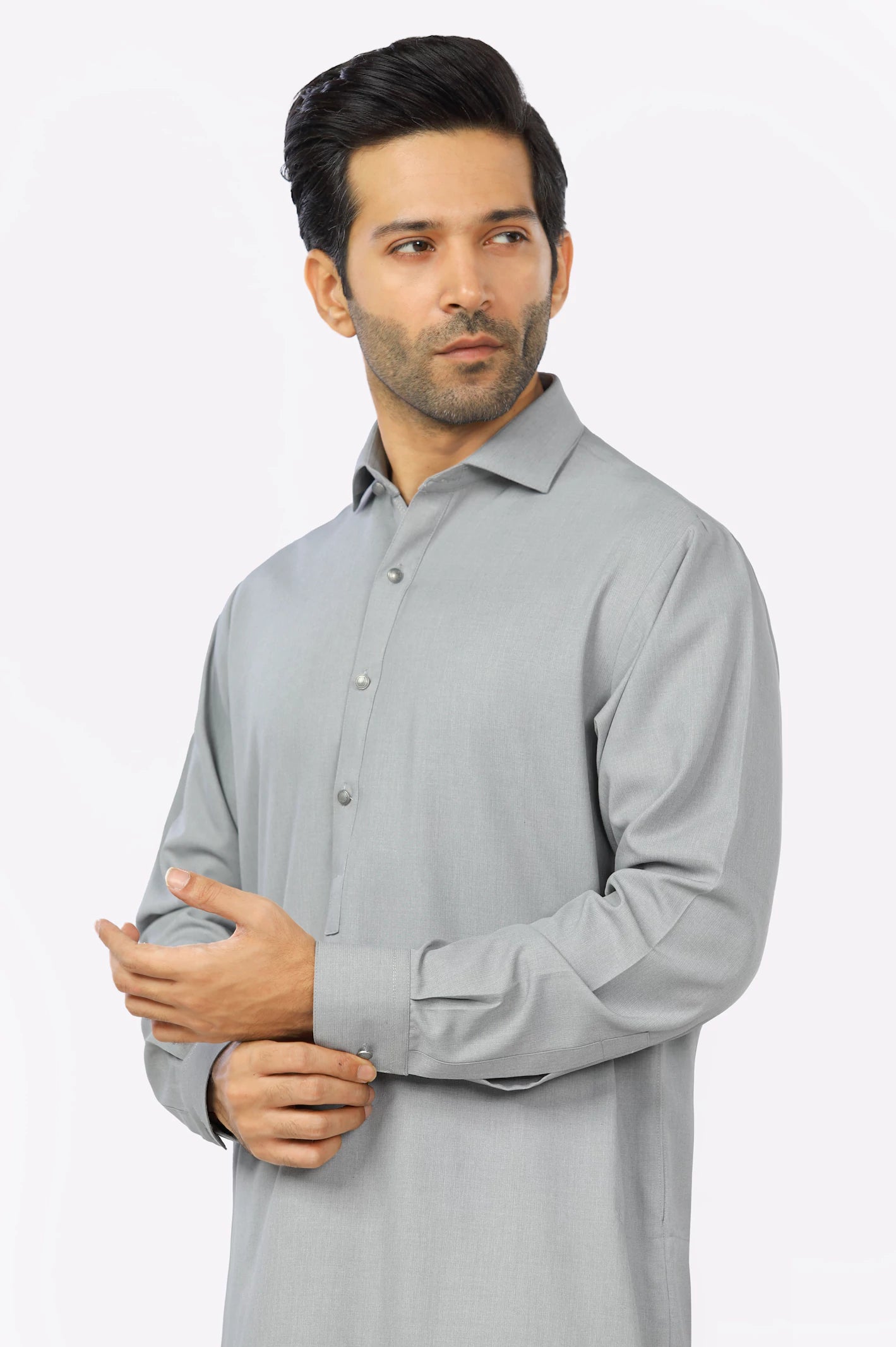 Grey Rayon Blend Shalwar Kameez From Diners