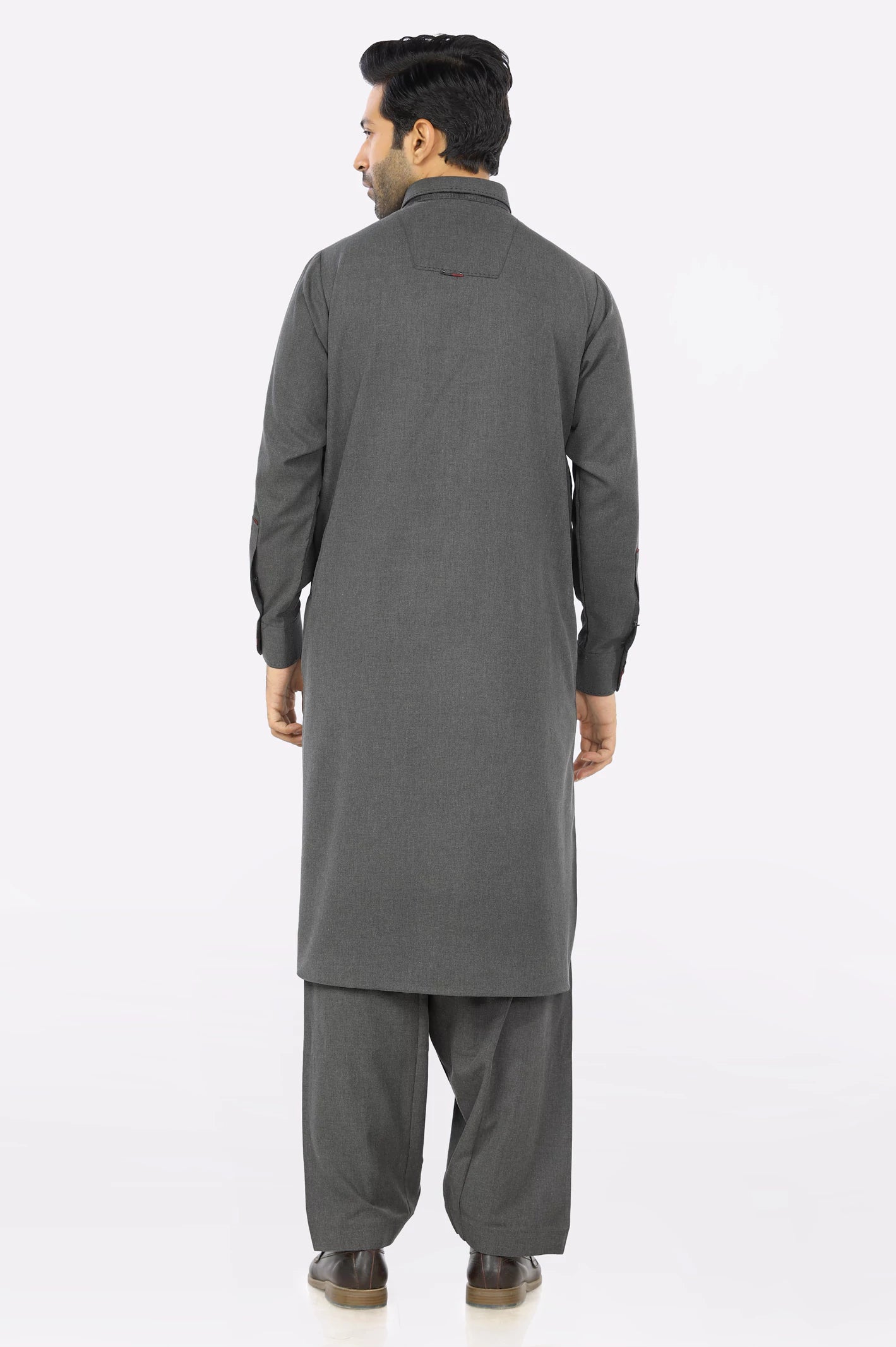 Dark Grey Rayon Blend Shalwar Kameez From Diners