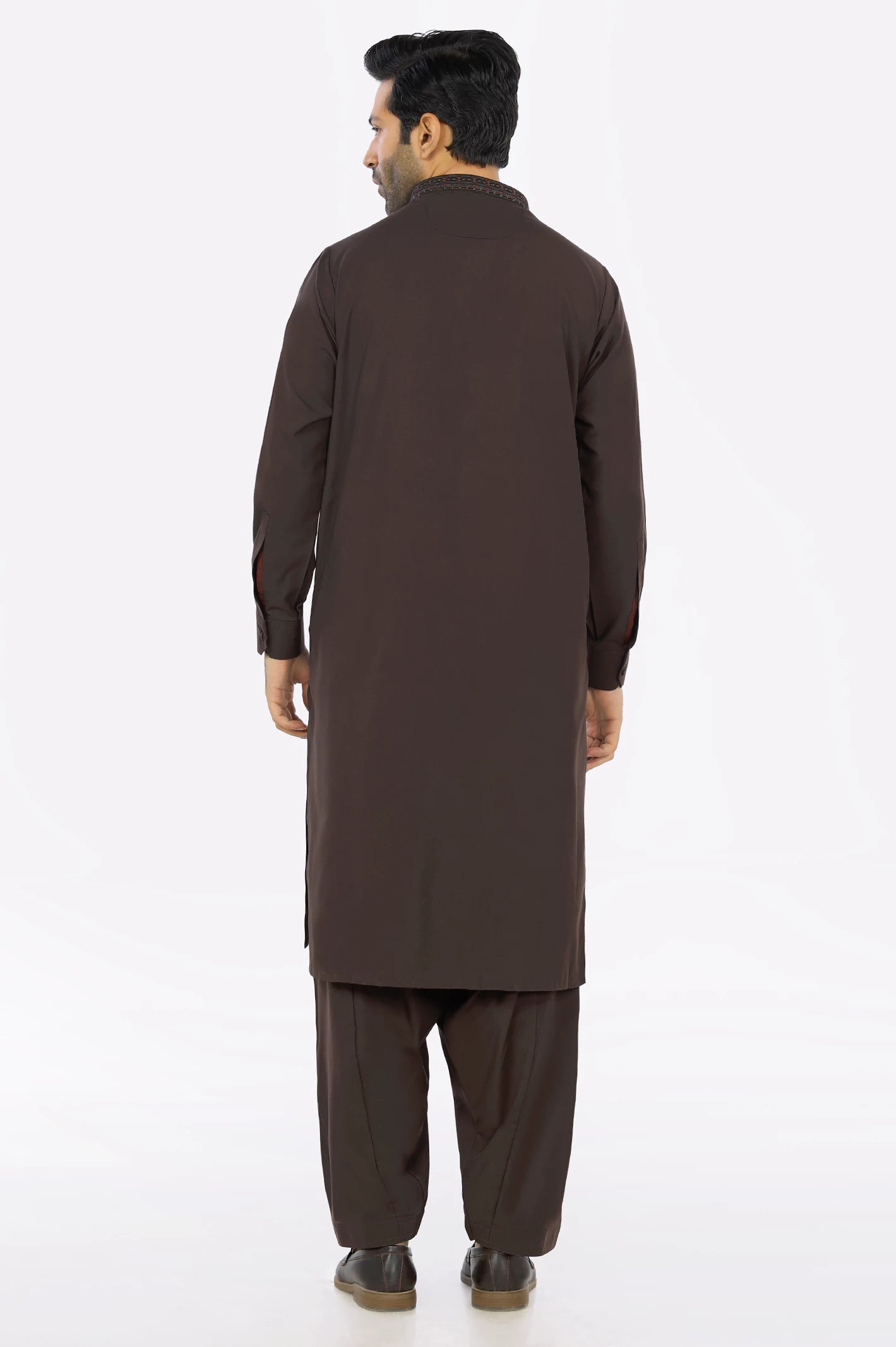 Coffee Brown Rayon Blend Shalwar Kameez From Diners