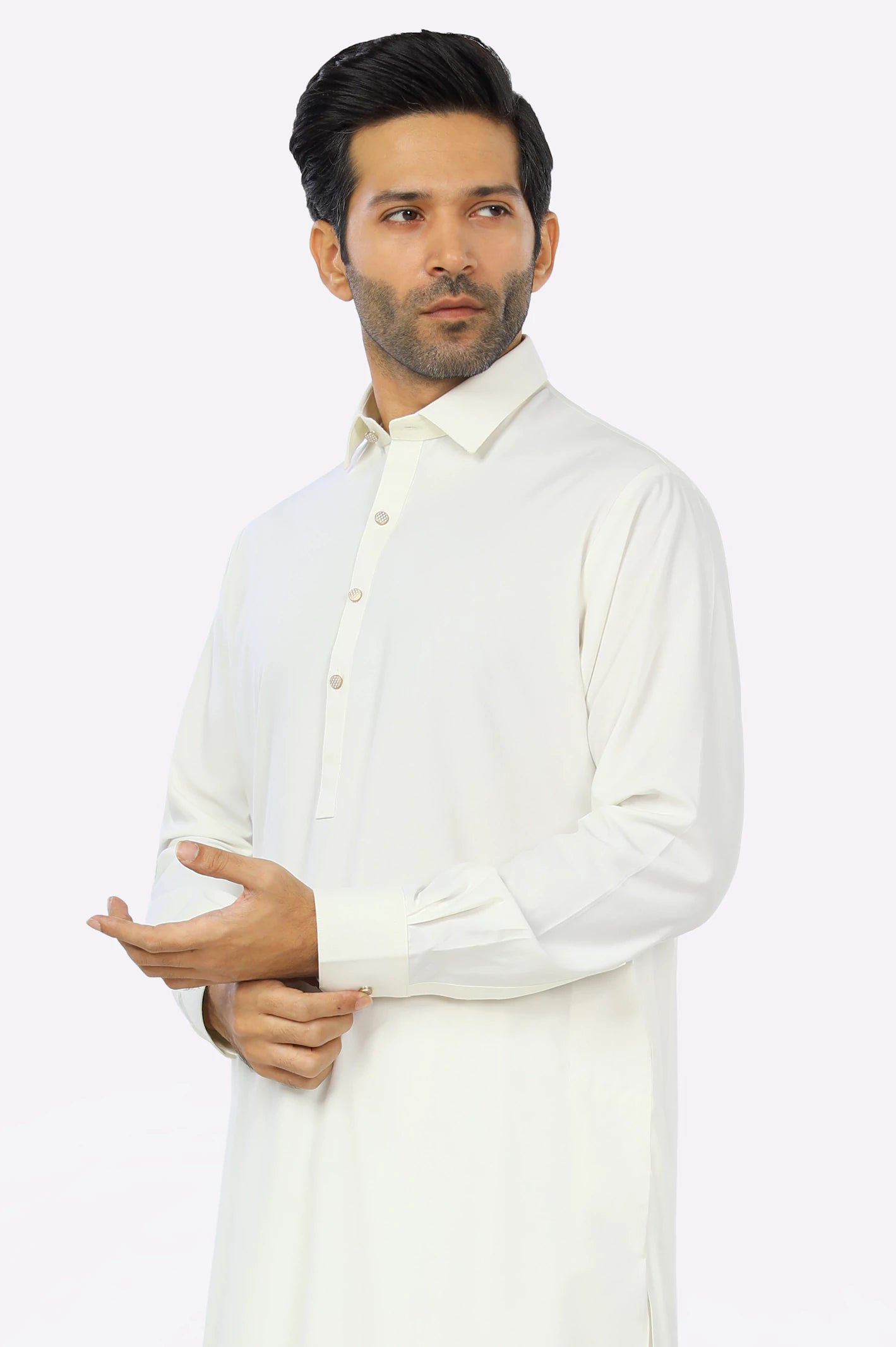 Cream Rayon Blend Shalwar Kameez From Diners