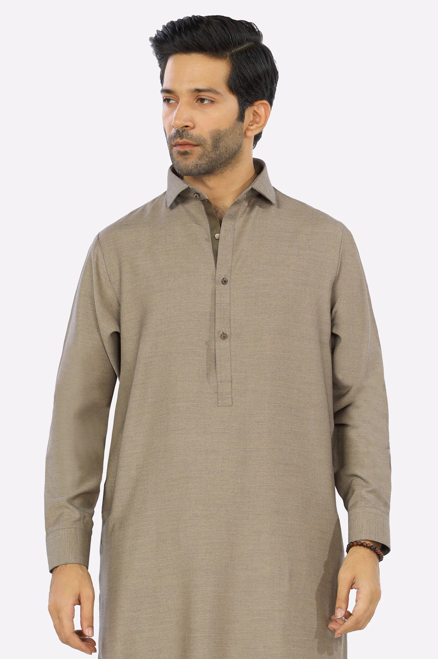 Light Brown Rayon Blend Shalwar Kameez From Diners