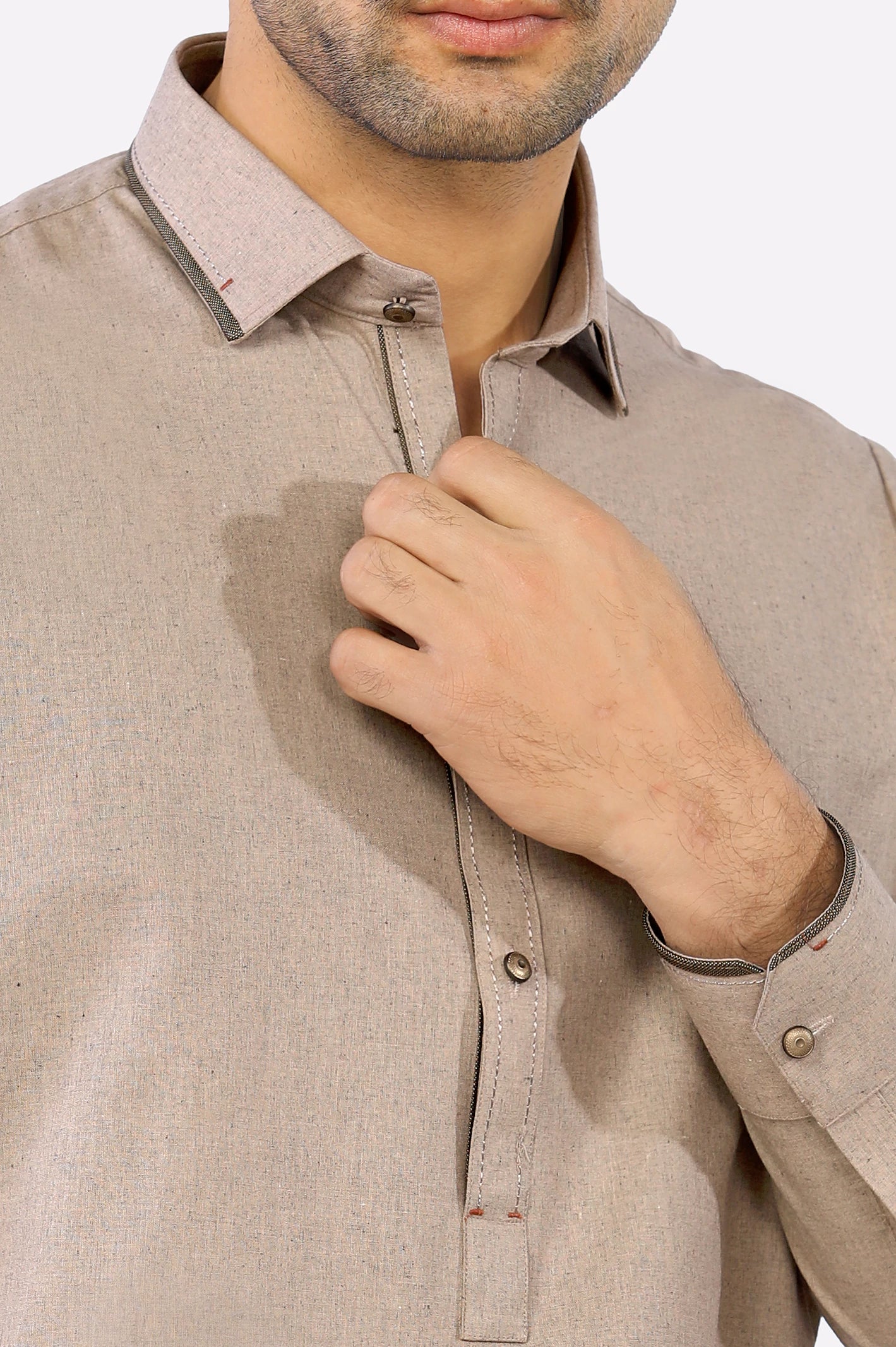 Light Brown Wash & Wear Shalwar Kameez From Diners