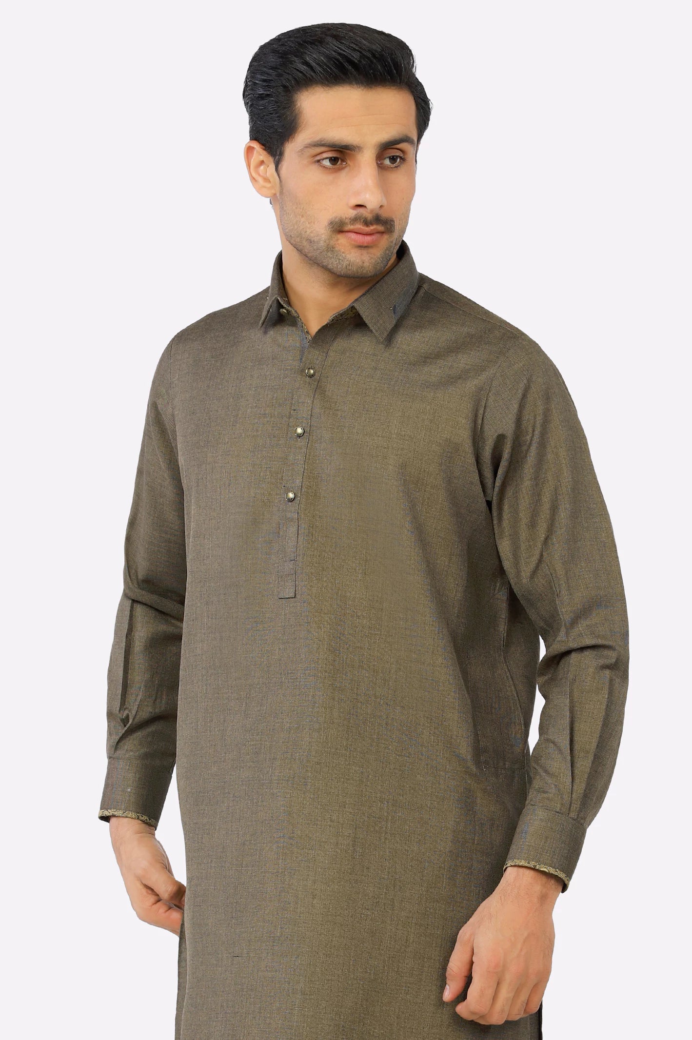 Dark Brown Wash & Wear Shalwar Kameez From Diners